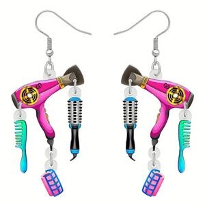 NWT-Makeup Dangling Hair Fashion Design Earrings